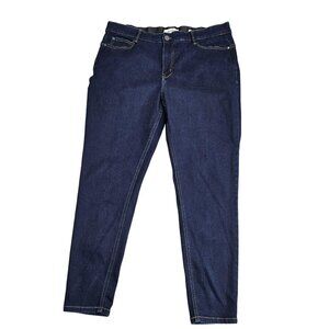 Angels 360 Sculpt Skinny Jeans Womens 18W Plus Blue Dark Wash High Rise Stretch